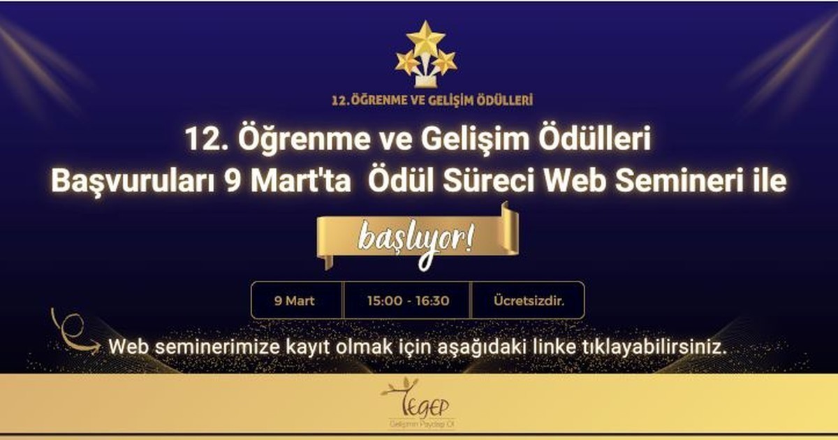 TEGEP Ödül Başvuruları Web Semineri